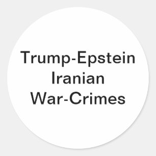 Trump-Epstein Iran Oorlogsmisdaden Hankamer Artjun Ronde Sticker