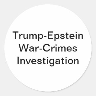 Trump-Epstein Iran Oorlogsmisdaden Hankamer Artjun Ronde Sticker