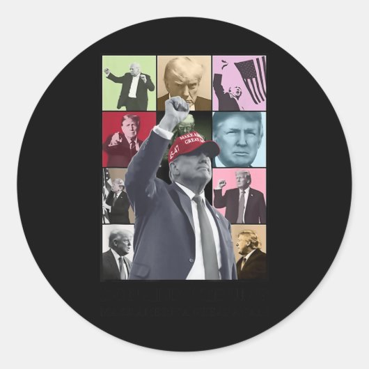Trump Era Shirt Ronde Sticker (Voorkant)