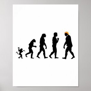 Trump Evolution verzet zich tegen grappige Donald  Poster