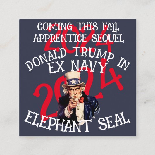 Trump Ex Navy Elephant Seal Cage Vechten Informatiekaartje (Voorkant)