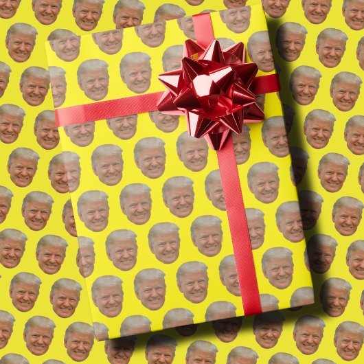 Trump Face Gift Wrap Trump 2024 Cadeaupapier