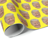 Trump Face Gift Wrap Trump 2024 Cadeaupapier (Rol Hoek)