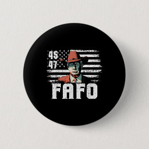 Trump Fafo Amerikaanse vlag Grappig Trump 4 juli Ronde Button 5,7 Cm