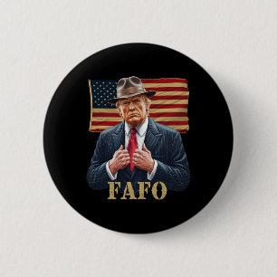 Trump Fafo F in de buurt Ontdek Amerikaanse vlag Ronde Button 5,7 Cm