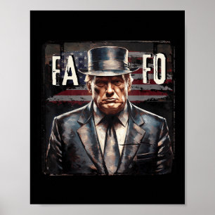 Trump Fafo F rond Ontdek Amerikaanse vlag _3 Poster