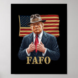 Trump Fafo F Rondneuzen Ontdek Us Vlag Vintage 1 Poster