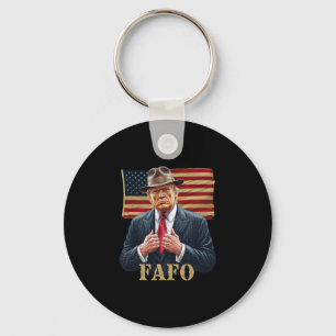 Trump Fafo F Rondneuzen Uitzoeken Us Vlag Vintage Sleutelhanger