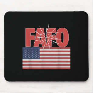 Trump Fafo, grappige Fafo Trump Amerikaanse vlag Muismat