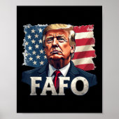 Trump Fafo ontdekt Amerikaanse vlag  Poster (Voorkant)