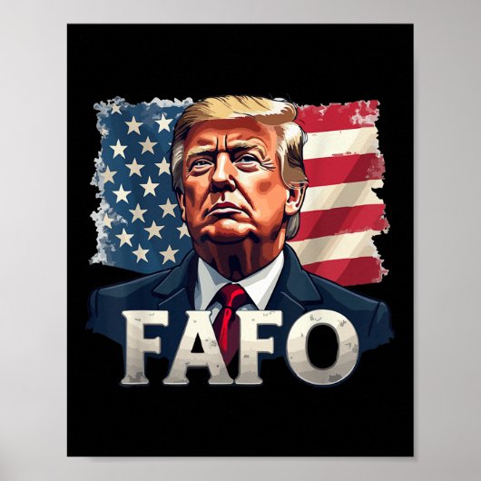 Trump Fafo ontdekt Amerikaanse vlag  Poster (Voorkant)