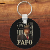 Trump Fafo, Retro Fafo Trump Amerikaanse vlag Sleutelhanger (Voorkant)