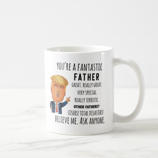 Trump Father, Funny Dad Birthday, Vaderdag mok (Rechts)