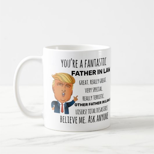 Trump Father in Law, grappige pap Birthday Father  Koffiemok (Links)