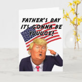 Trump Fathers Day Card, Funny Fathers Day Card Kaart (Gele Bloem)