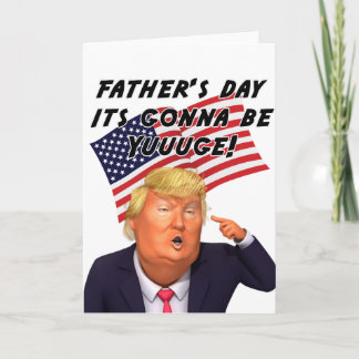 Trump Fathers Day Card, Funny Fathers Day Card Kaart