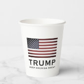 Trump-feestbekers met Amerikaanse vlag - Keep Amer Papieren Bekers (Achterkant)