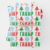 Trump Feestelijke Kerst Set van Wrapping Paper (In situ)