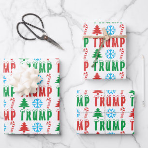 Trump Feestelijke Kerst Set van Wrapping Paper