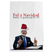 Trump. Feliz Navidad, Mexico gaat ervoor betalen! Medium Cadeauzakje (Achterkant)