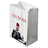 Trump. Feliz Navidad, Mexico gaat ervoor betalen! Medium Cadeauzakje (Achterkant Gekanteld)