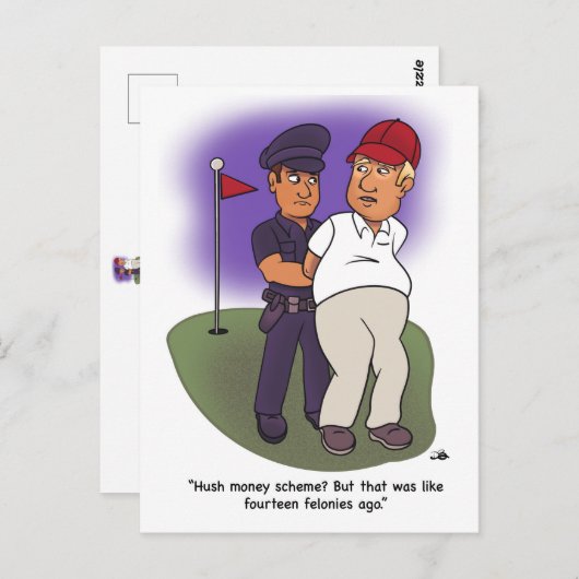 Trump Felonies Briefkaart (Voorkant / Achterkant)