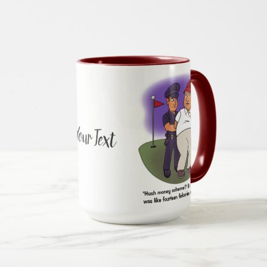 Trump Felonies Coffee Mok (Voorkant rechts)