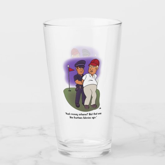 Trump Felonies Drink Glass Glas (Voorkant)
