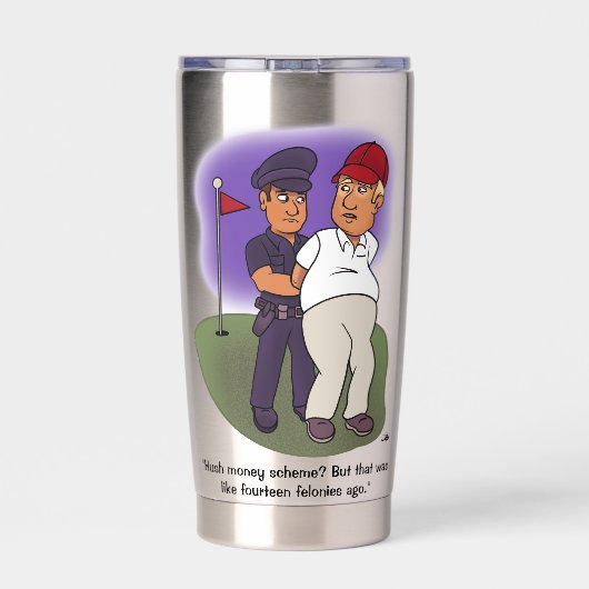 Trump Felonies Geïsoleerde Drinkbeker (Achterkant)