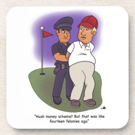 Trump Felonies Hard Plastic Onderzetter