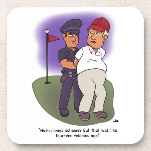 Trump Felonies Hard Plastic Onderzetter (Voorkant)