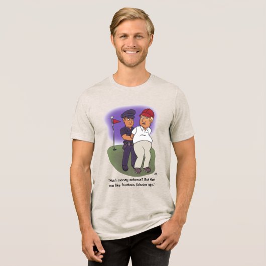 Trump Felonies Mannen Tri-Blend Shirt (Voorkant volledig)