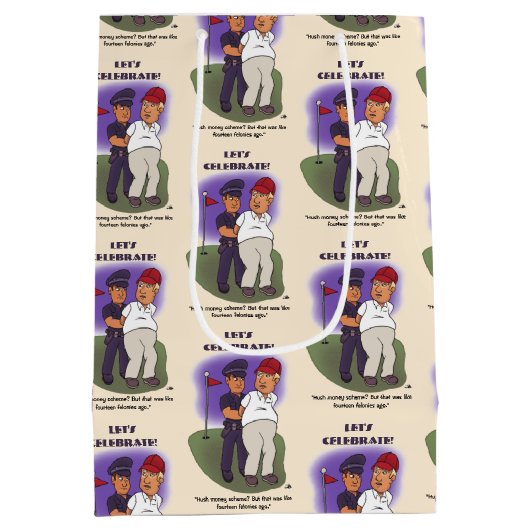 Trump Felonies Medium Cadeauzakje (Achterkant)