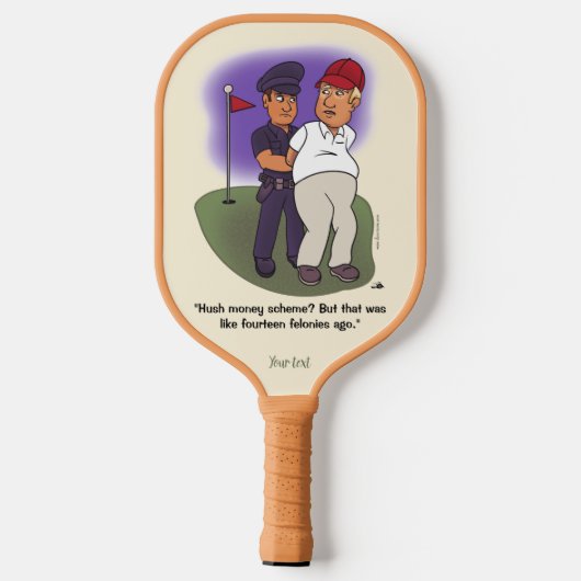 Trump Felonies Pickleball Paddle (Achterkant)