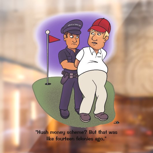 Trump Felonies Raamsticker (Vel 2)