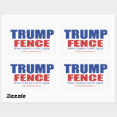 Trump Fence 2016 Rechthoekige Sticker (Vel)