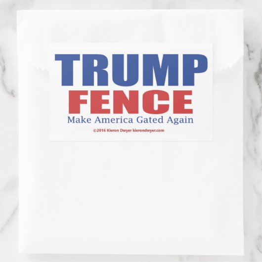 Trump Fence 2016 Rechthoekige Sticker (Tas)