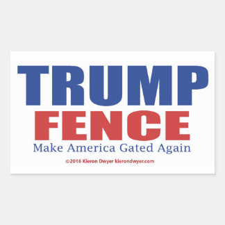 Trump Fence 2016 Rechthoekige Sticker