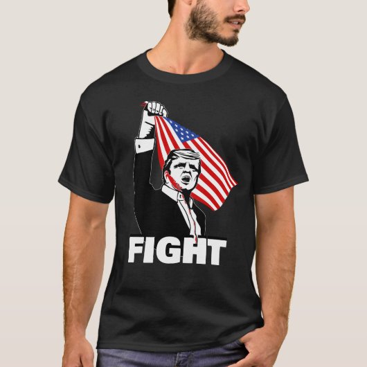 Trump Fight Assassination Poging Verkiezing T-shir T-shirt (Voorkant)