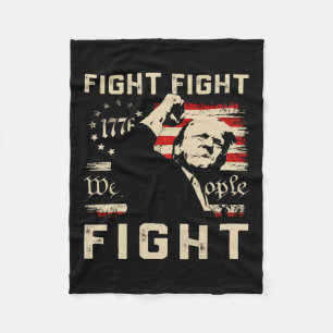 Trump Fight Fight 1776 Wij de mensen Vlag TR Fleece Deken