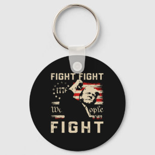 Trump Fight Fight 1776 Wij de mensen Vlag TR Sleutelhanger