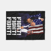 Trump Fight Fight Fight Fleece Deken (Voorkant (Horizontaal))