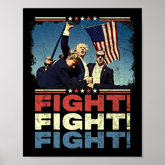 Trump Fight Fight Fight Poster (Voorkant)