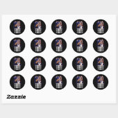 Trump Fight Fight Fight Ronde Sticker (Vel)