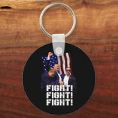 Trump Fight Fight Fight Sleutelhanger (Voorkant)