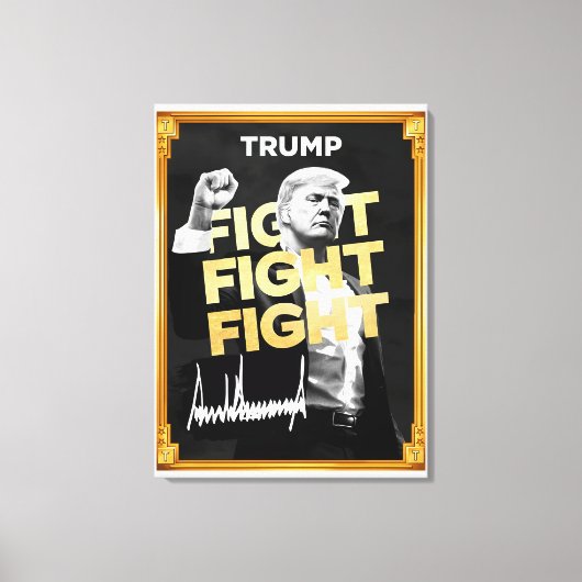 Trump Fight Fight - Inspirerende canvas voor kunst Afdruk (Voorkant)