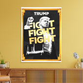Trump Fight Fight - Inspirerende canvas voor kunst Afdruk (Insitu (Woonkamer))