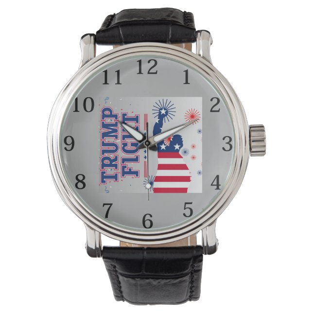 Trump Fight Horloge (Voorkant)