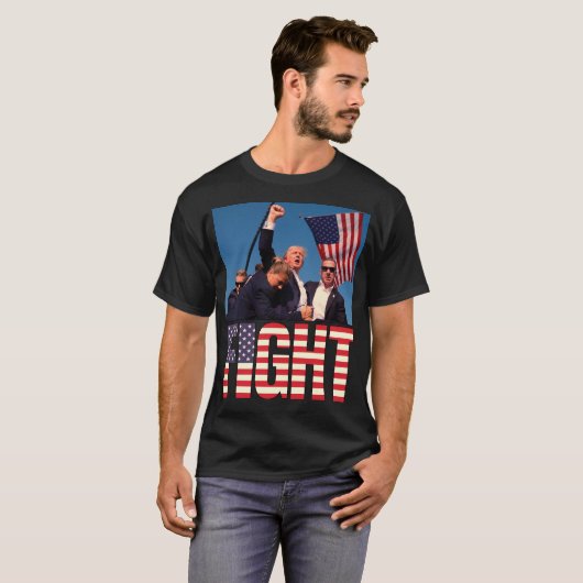 Trump Fight T-shirt (Voorkant volledig)