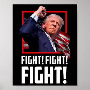 Trump Fighting Fighters Supporters Amerikanen Poster